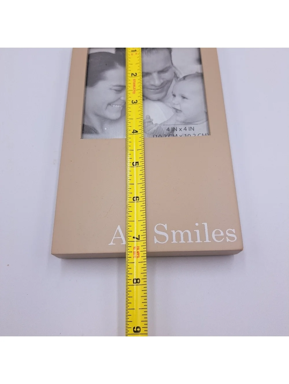Neutral 'All Smiles' Photo Frame 4x4 Image